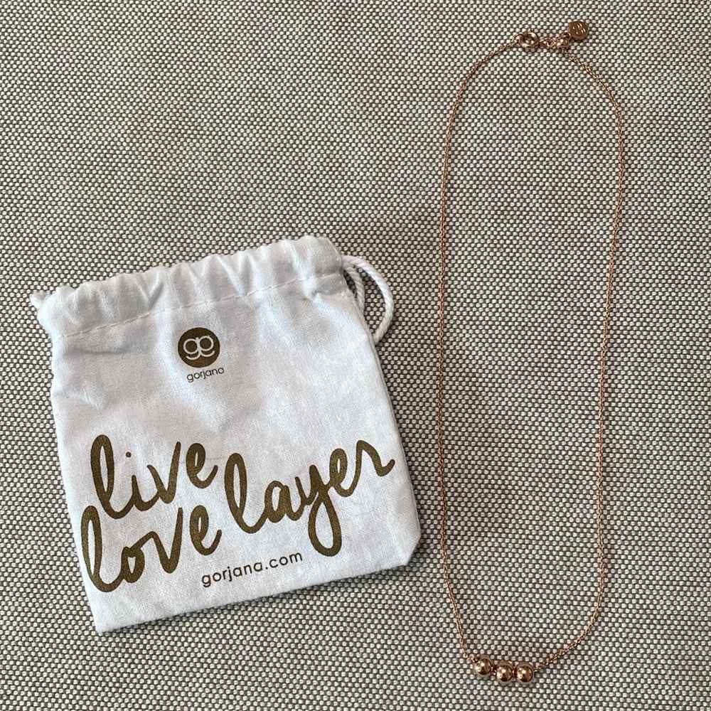 Gorjana Newport Adjustable Rose Gold Necklace